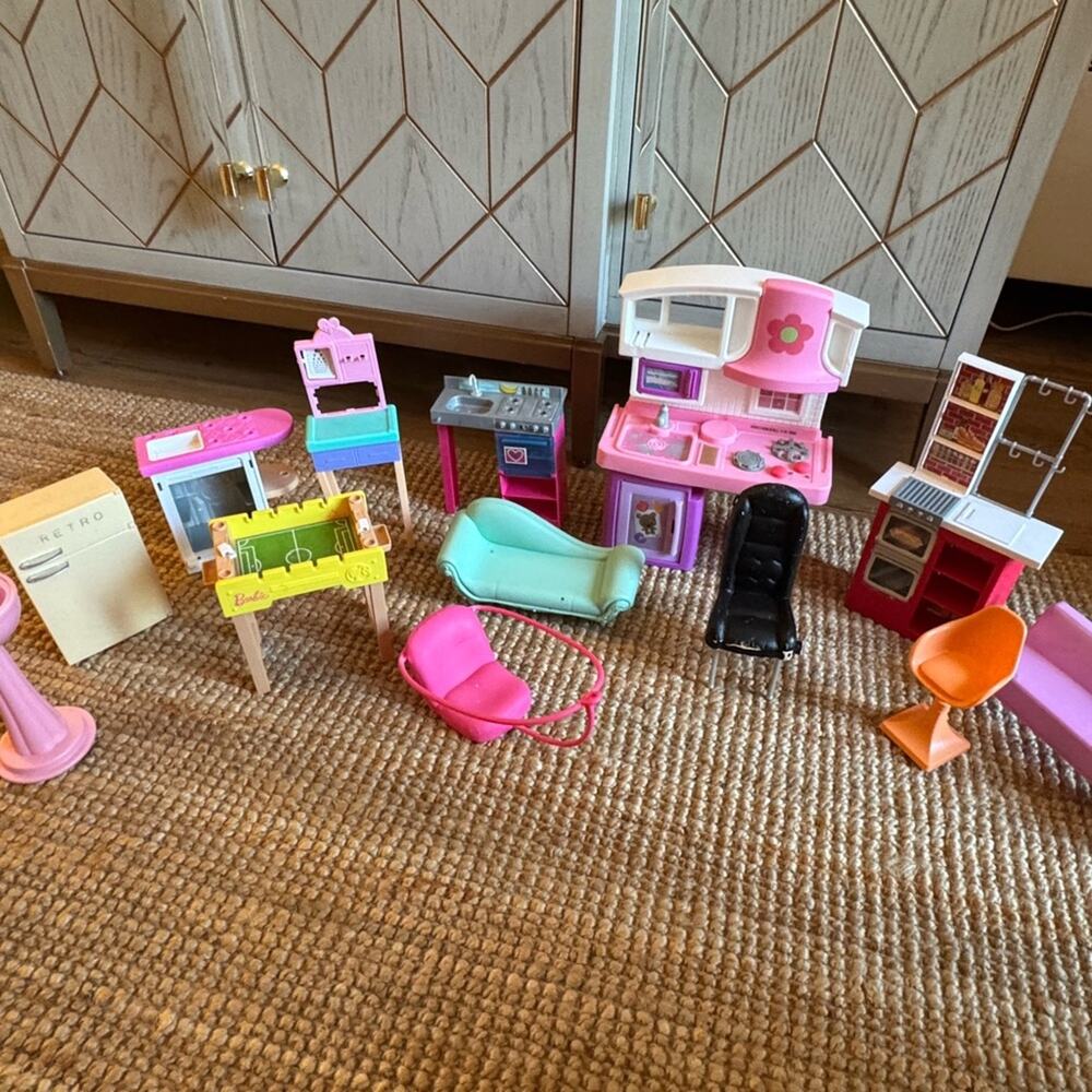 Barbie Furniture & Accessories Lot – Dollhouse Furniture Bundles